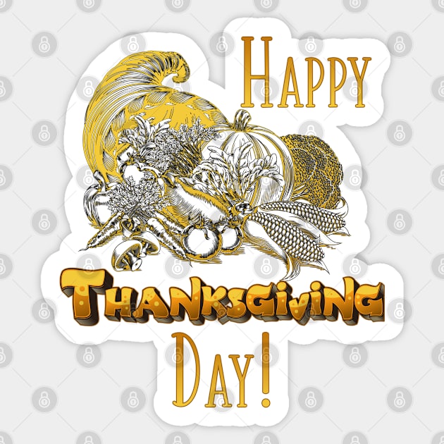 Happy Thanksgiving Day Sticker by KrasiStaleva